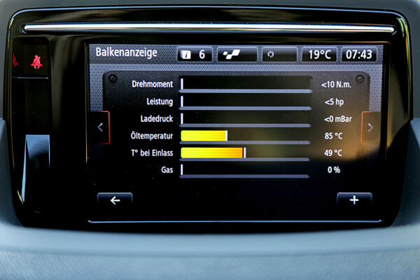Renault Mégane Coupé RS Bordcomputer