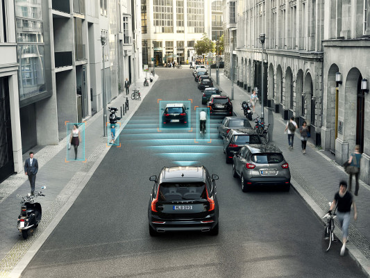 City Safety features Pedestrian and Cyclist detection with full auto brake, day and night.