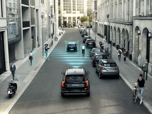 City Safety features Pedestrian and Cyclist detection with full auto brake, day and night.