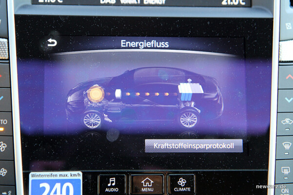 Infiniti Q50S Hybrid Energiefluss