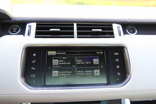 Range Rover Sport SVR Touchscreen