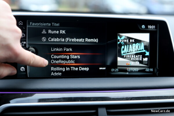 BMW Online Entertainment Touchscreen