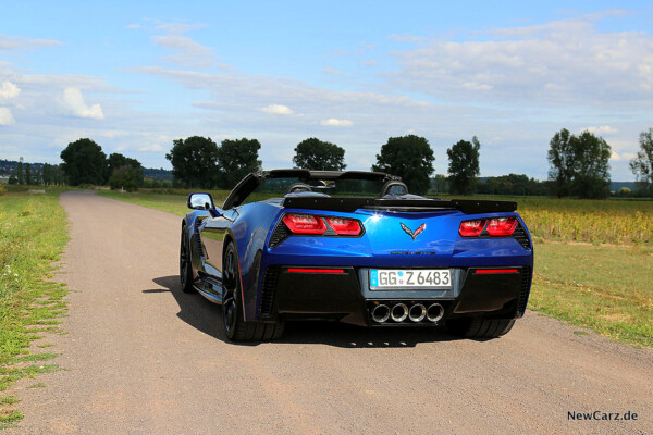 Corvette Z06 Cabriolet offen hinten