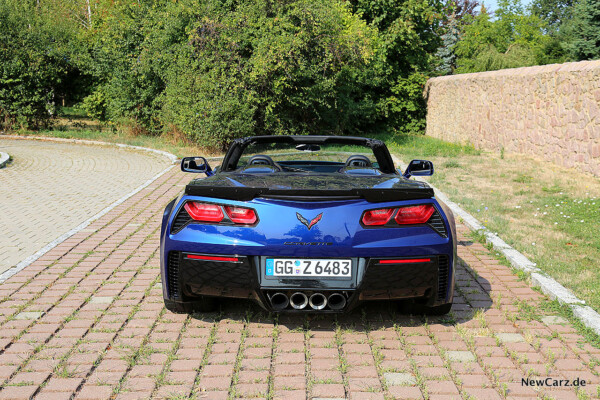 Corvette Z06 Cabriolet Heck schräg oben