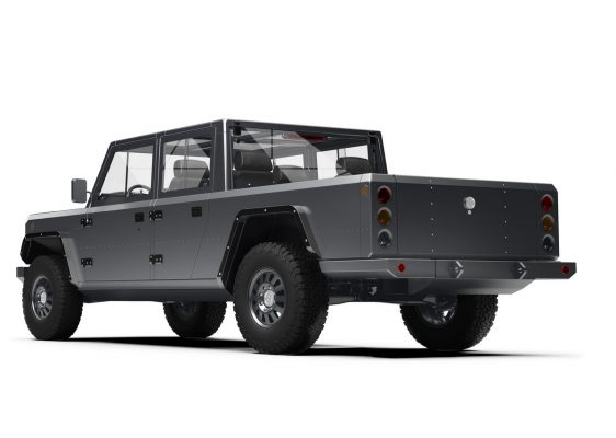 Heckansicht des Bollinger Motors B2