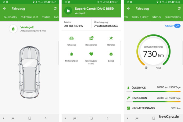 Skoda Superb Combi SportLine Skoda-Connect-App