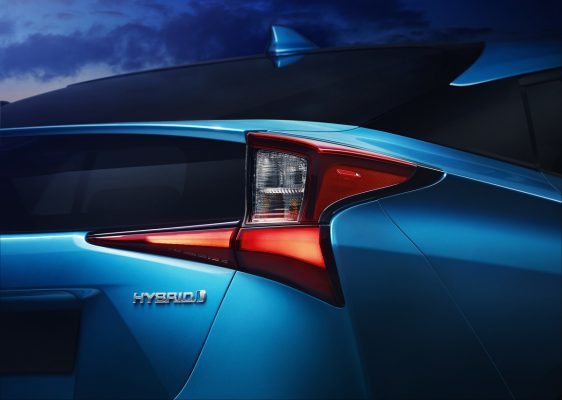 Heckansicht des Toyota Prius