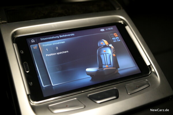 BMW Touch Command Sitzeinstellung