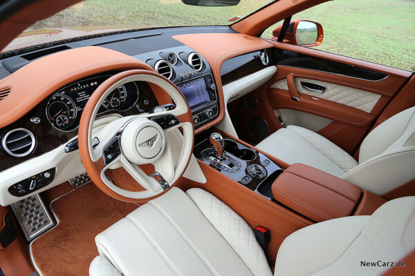 Bentley Bentayga V8 Interieur vorn