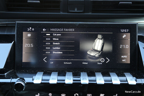 Peugeot 508 GT Massagefunktion