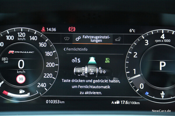 Range Rover Velar Fernlichtassistent