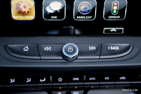 Chevrolet Camaro Cabriolet Tasten Touchscreen