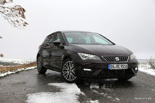 Seat Leon 2019 im Schneeregen