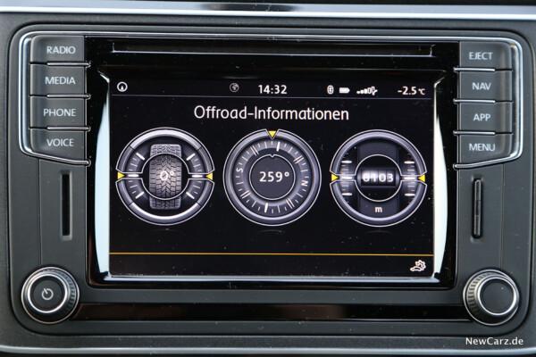 VW Amarok Offroad-Screen