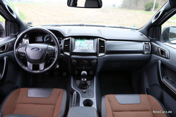 Ford Ranger Wildtrak Armaturenbereich