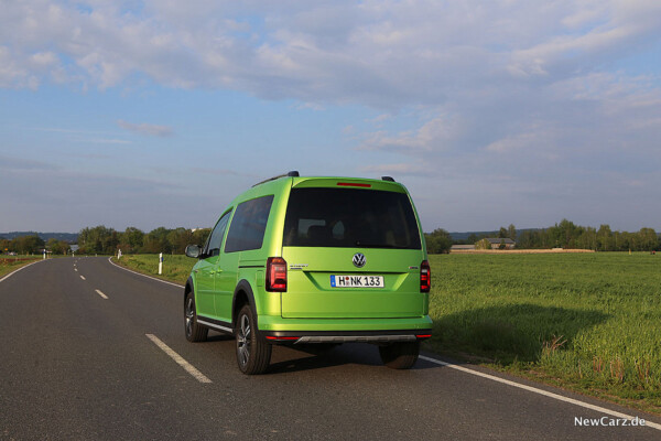 VW Caddy Alltrack auf Asphalt