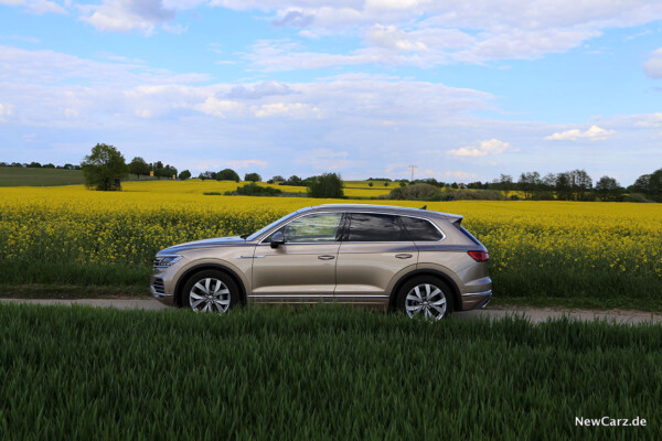 VW Touareg III Seitenansicht vor Raps