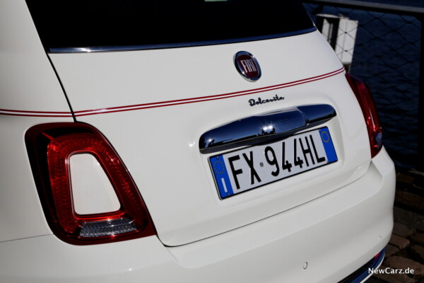 Fiat 500 Dolcevita Heckansicht