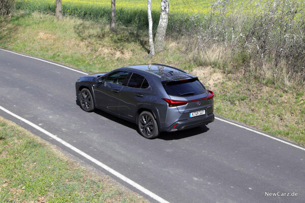 Lexus UX 250h schräg oben hinten links