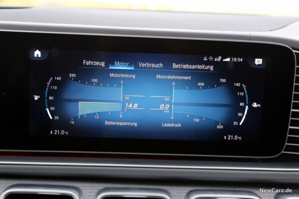 Motorparameter im Display