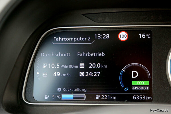 Verbrauch Sparrunde Nissan Leaf e+