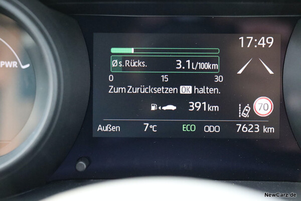 Sparrunde Verbrauch Toyota Yaris Hybrid