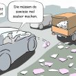 Kleinmüll an Straßen