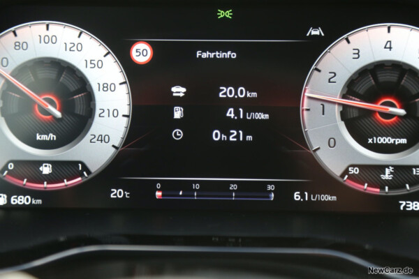 Sparrunde Verbrauch Kia Ceed Facelift 1.5 T-GDI