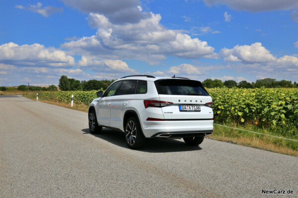 Skoda Kodiaq Facelift schräg hinten links