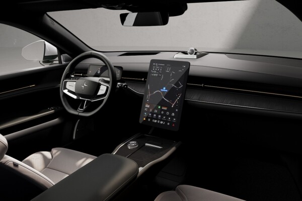 Das minimalistische Cockpit des Polestar 3.