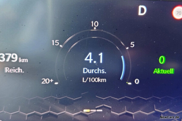 Sparrunde Verbrauch Jeep Compass e-Hybrid
