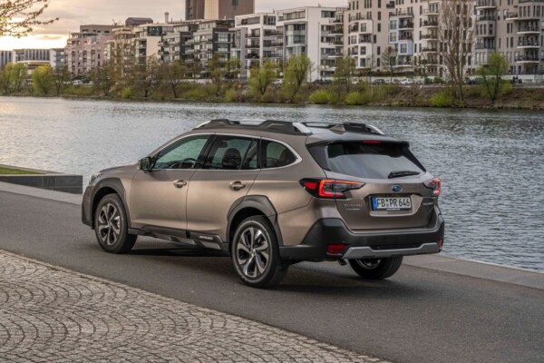 Subaru Outback on river