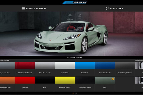 Corvette E-Ray im Konfigurator