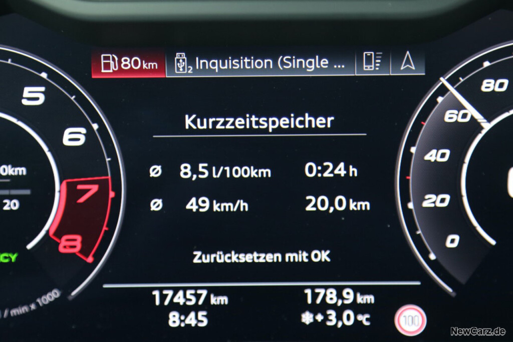 Sparrunde Verbrauch Audi RS Q8