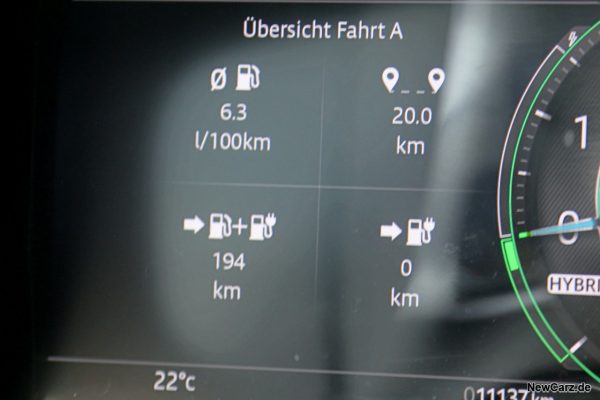 Sparrunde Verbrauch Jaguar F-Pace P400e