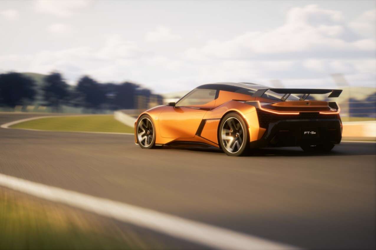 Toyota GR FT-Se Concept on track