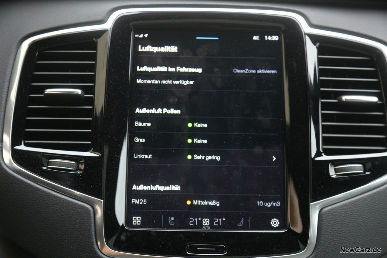 Luftreinigung Volvo XC90 Recharge T8