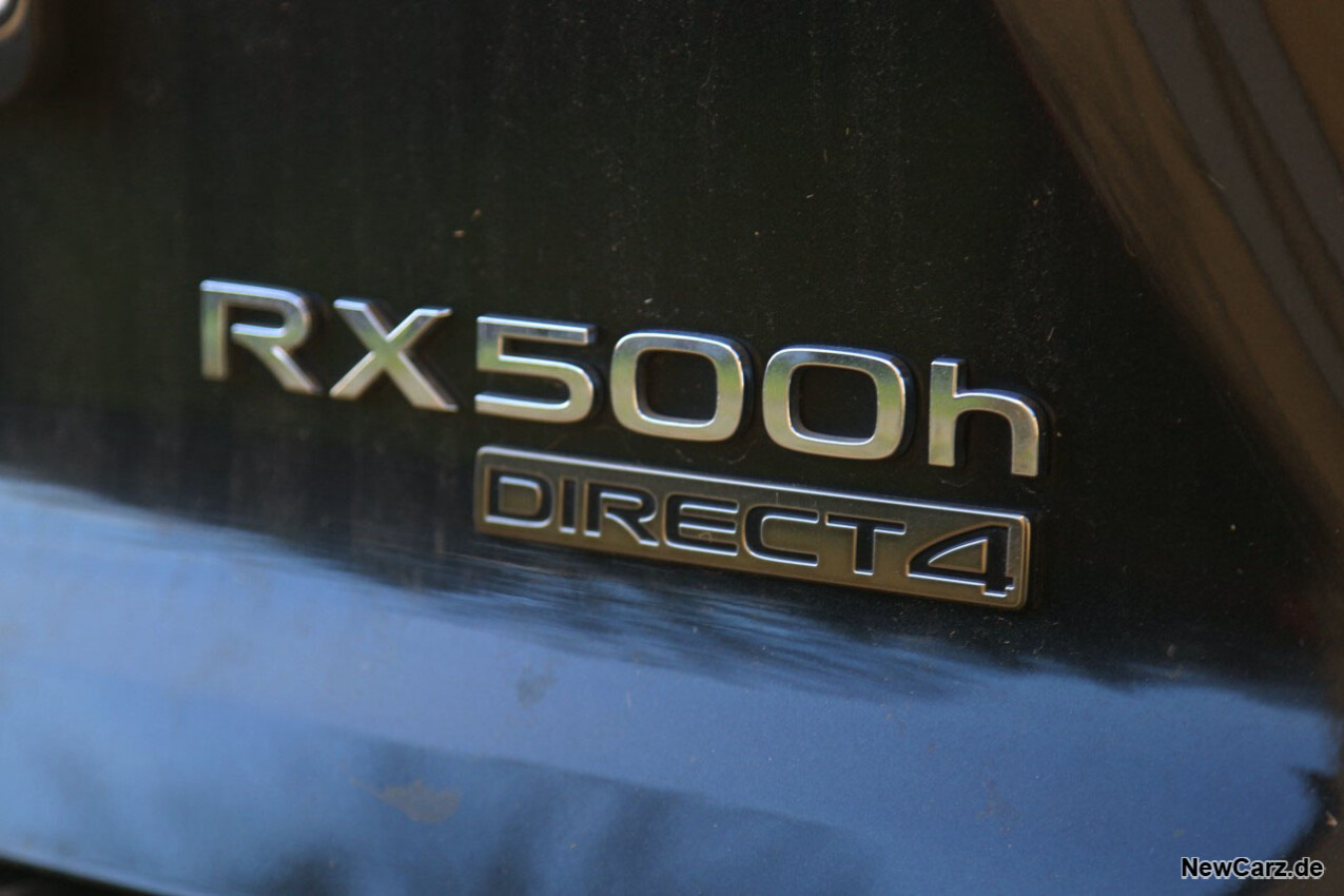 Typenschild Lexus RX 500h