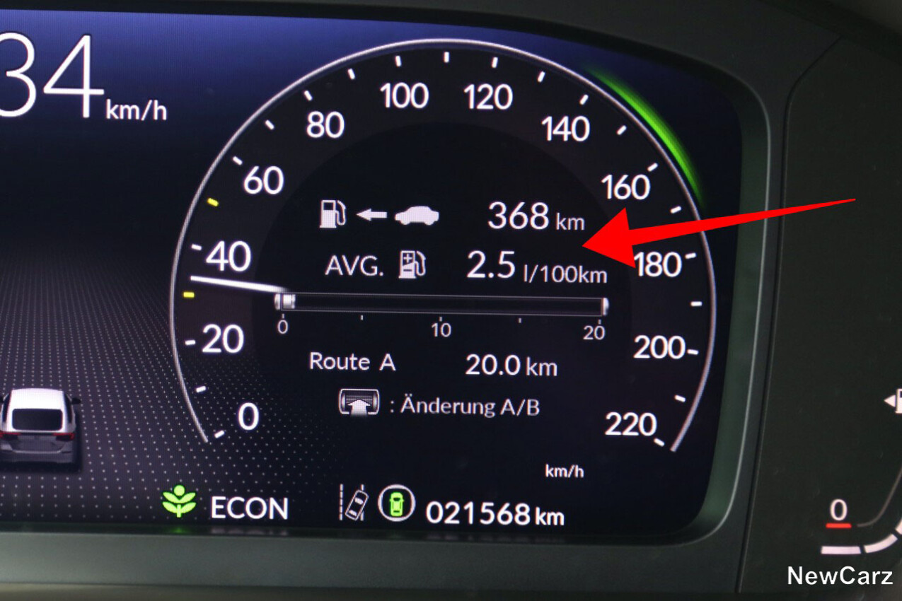 Sparrunde Verbrauch Honda Civic e:HEV