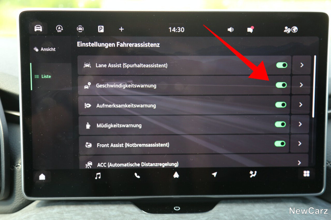 Skoda Kodiaq II Geschwindigkeitswarner