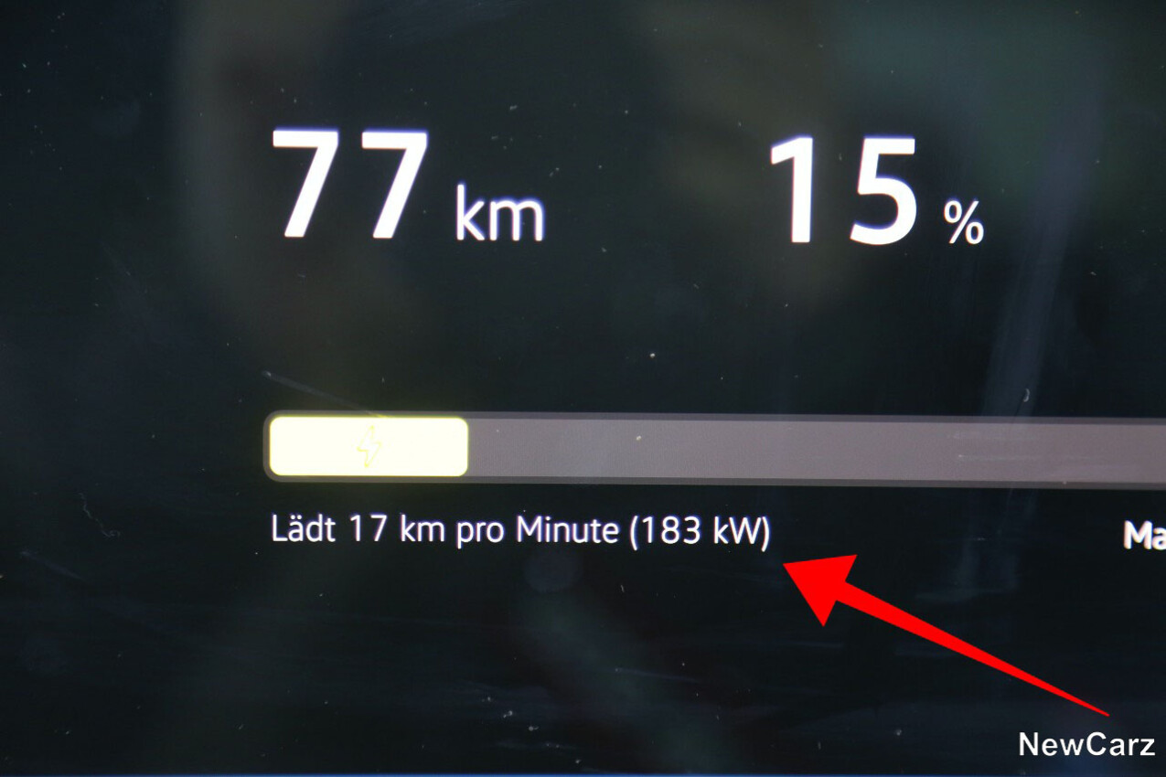 VW ID.7 Pro S Ladestrom maximal