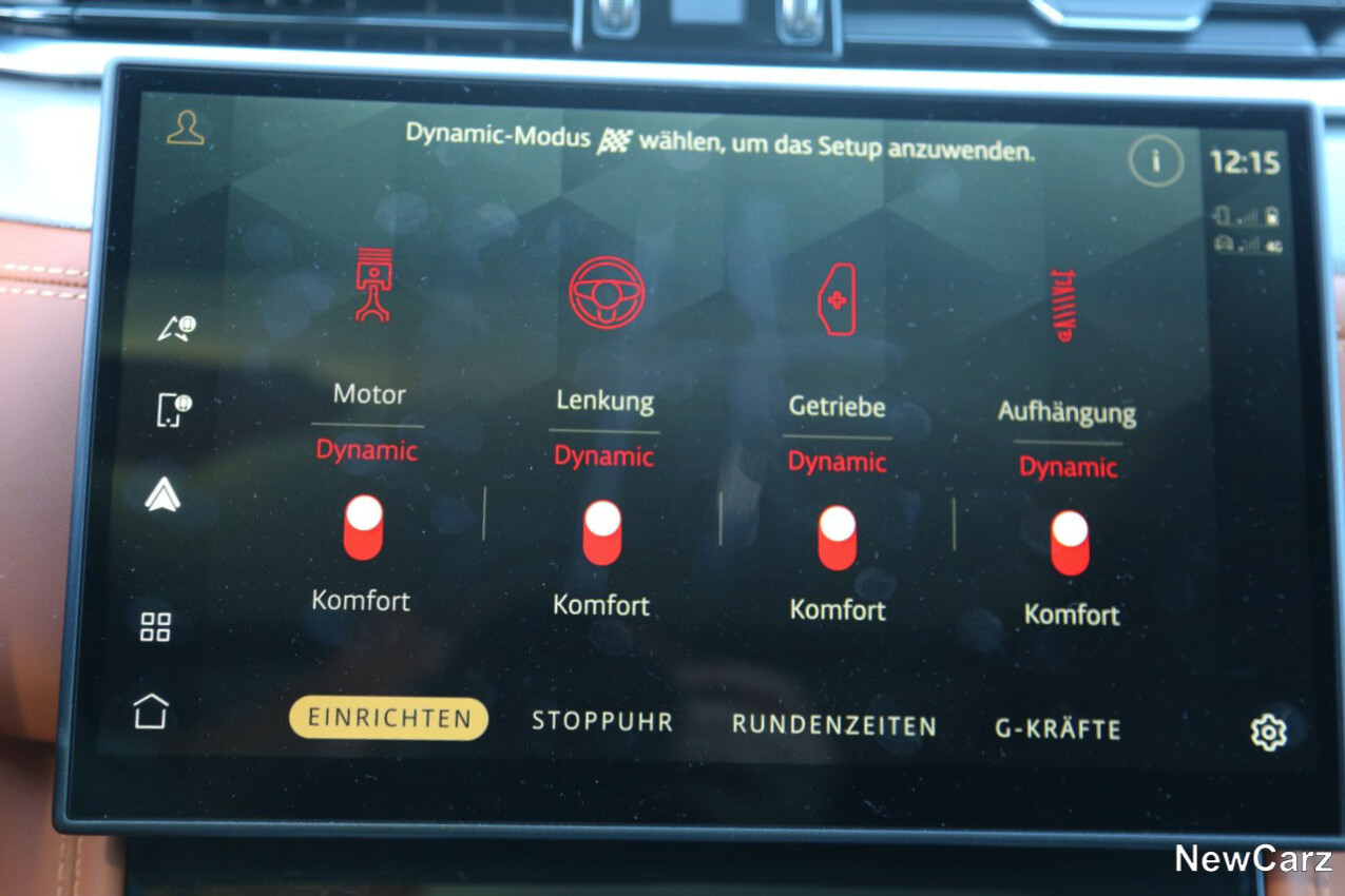 Jaguar F-Pace SVR 575 Edition Einstellmöglichkeiten Fahrmodus
