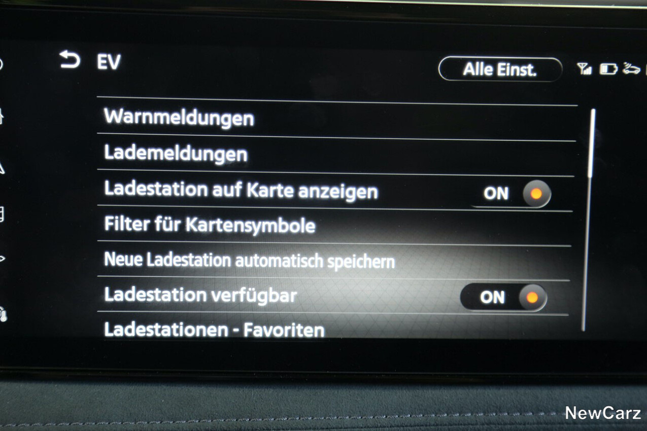 Nissan Ariya Evolve+ Pack Ladestationsanzeige