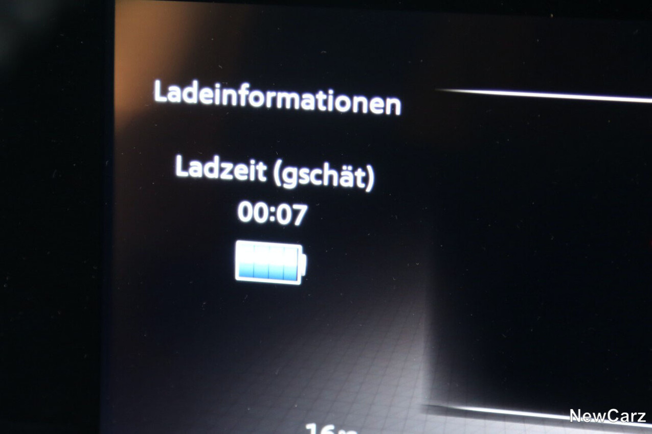 Nissan Ariya Evolve+ Pack Ladezeitanzeige