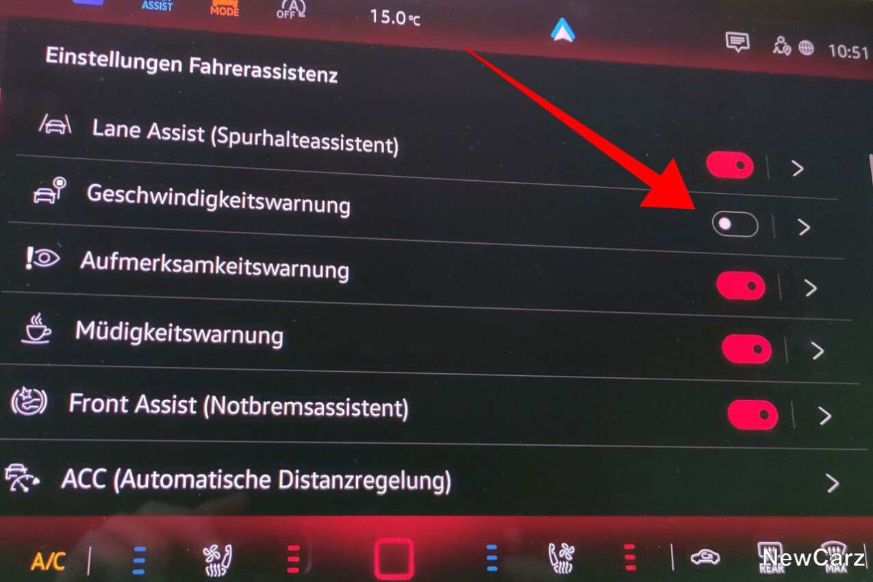 VW Tiguan TDI Geschwindigkeitswarner