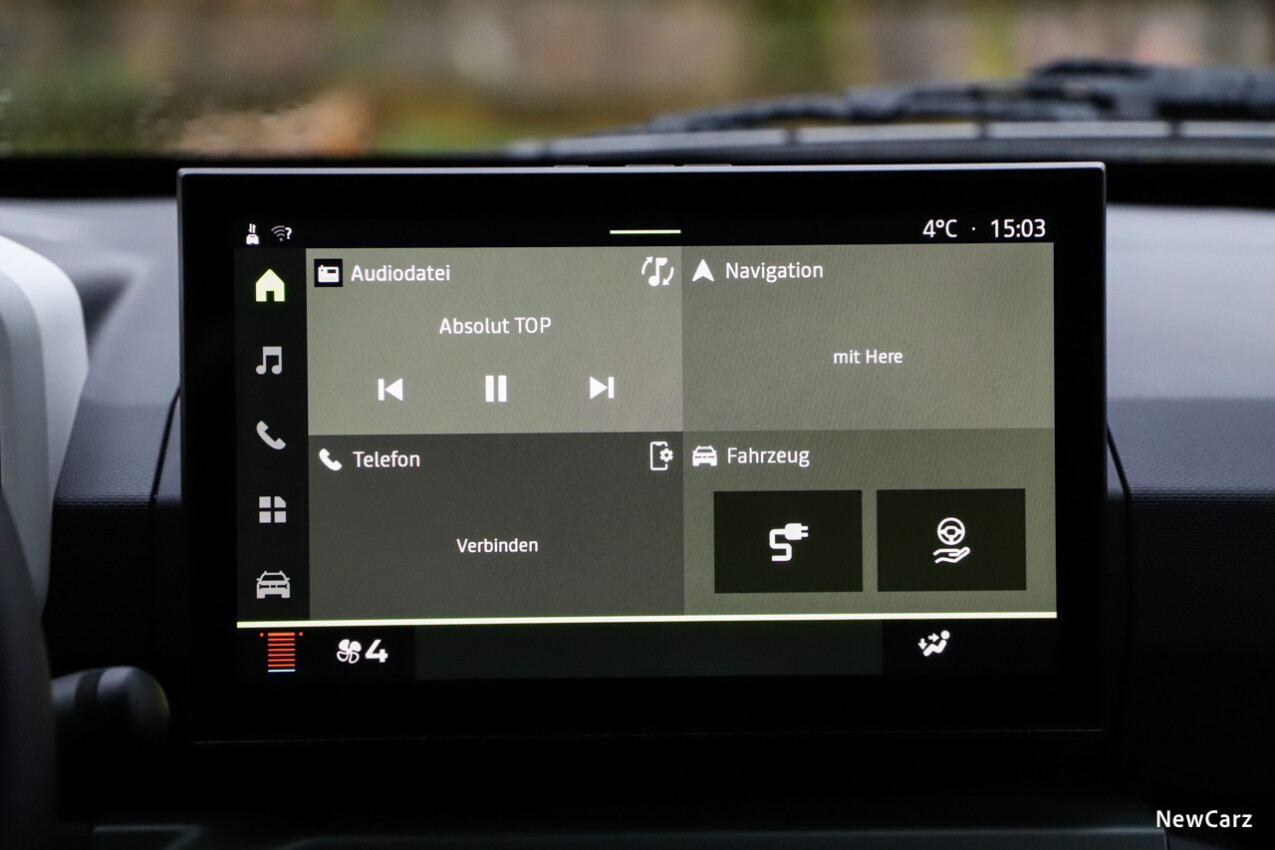 Dacia Spring Electric Zentralbildschirm