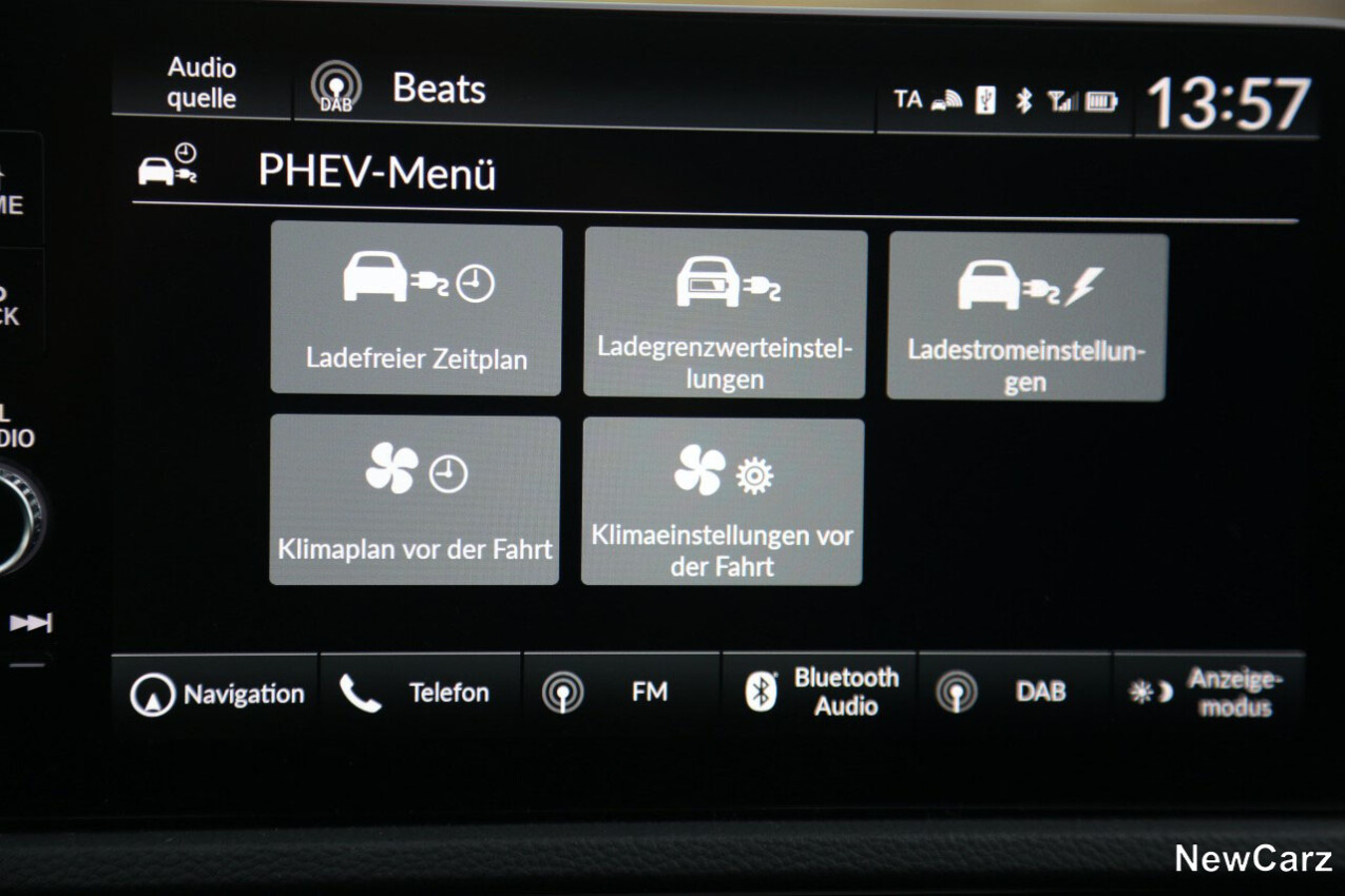 Honda CR-V e:PHEV EV-Menü