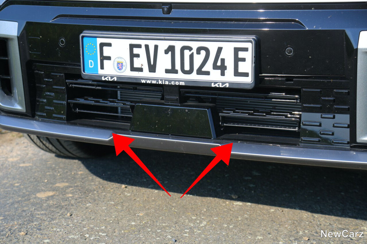 Kia EV9 Lufteinlässe offen