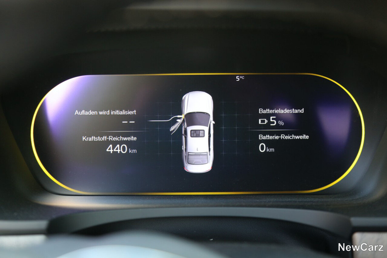 Volvo S90 T8 Recharge Lademonitor