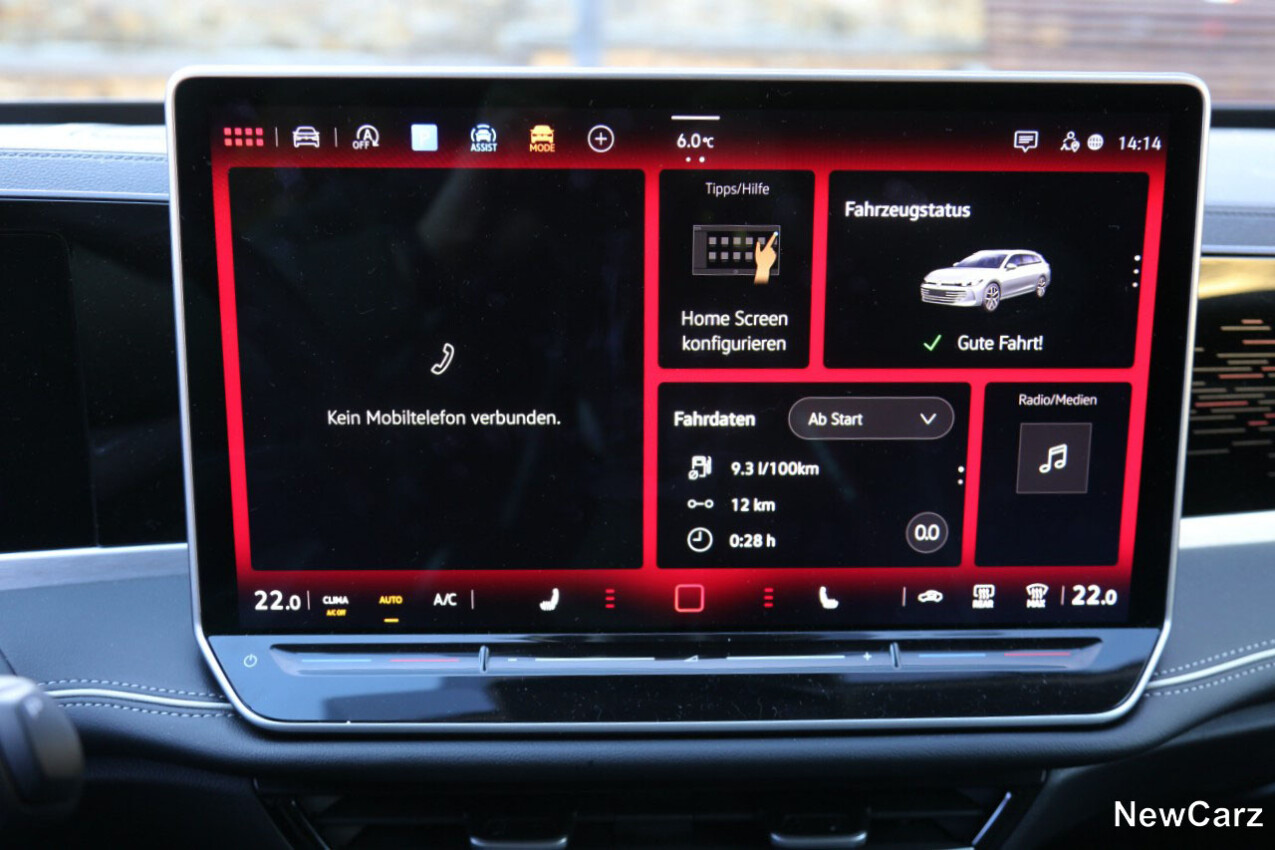 VW Passat Variant B9 Zentralbildschirm